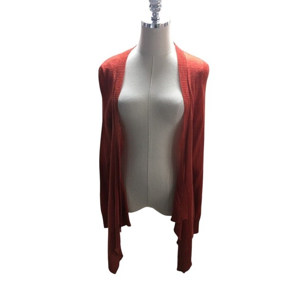 Moth Cardigan Women's Size Medium Orange Long Sleeve Sweater Wool Blend - Picture 1 of 9